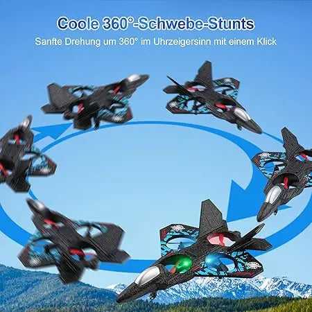 Foam aircraft stunt intelligent fixed height hover 360 °turnLED lights  fighter A gift for a boy RC Drones toy
