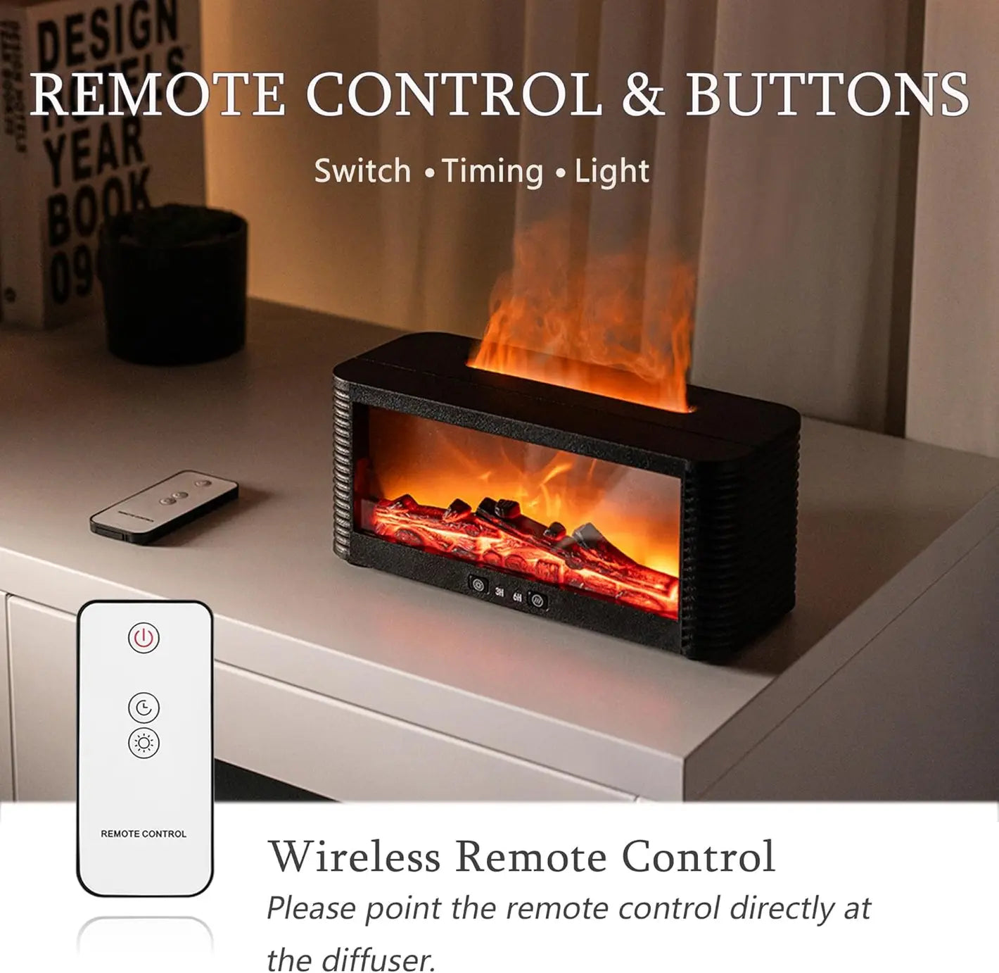 Fireplace Aroma Essential Oil Diffuser/Fire Humidifier