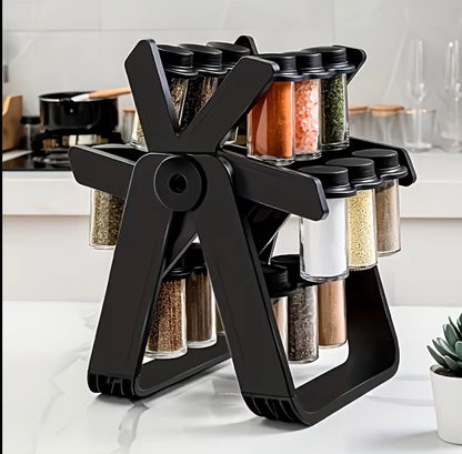 Spice Rack Organizer With 18 Spice Jars
