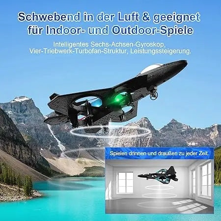 Foam aircraft stunt intelligent fixed height hover 360 °turnLED lights  fighter A gift for a boy RC Drones toy