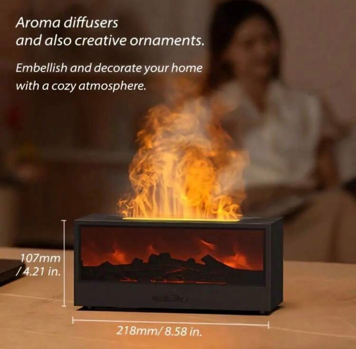 Fireplace Aroma Essential Oil Diffuser/Fire Humidifier