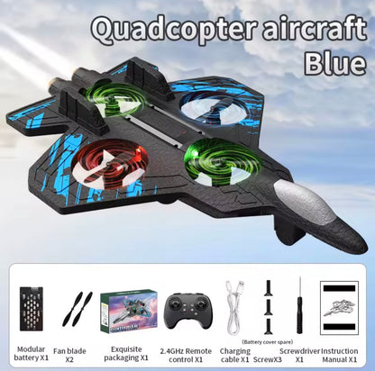 Foam aircraft stunt intelligent fixed height hover 360 °turnLED lights  fighter A gift for a boy RC Drones toy