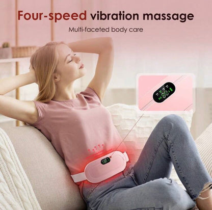 Electric Period Cramp Massager Vibrating Heating Belt