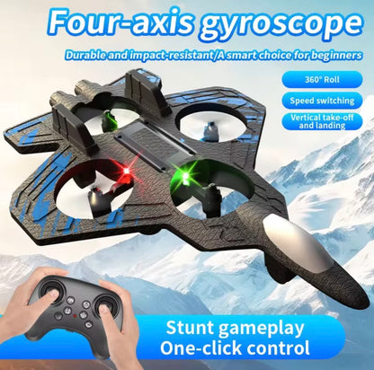 Foam aircraft stunt intelligent fixed height hover 360 °turnLED lights  fighter A gift for a boy RC Drones toy