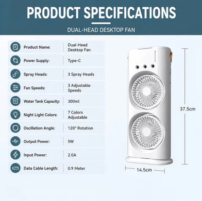 3 in 1 Dual-head Fan AIr Conditioner